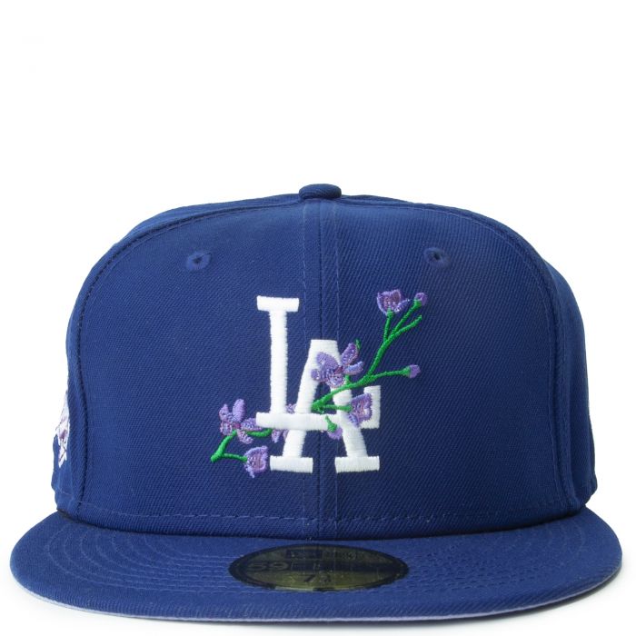 LA Dodgers MLB Side Patch Bloom Blue 59FIFTY Fitted Cap