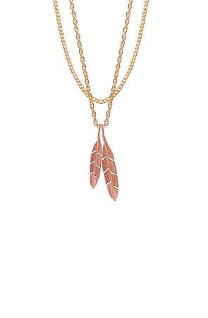 The Feather Necklace - Rose Gold
