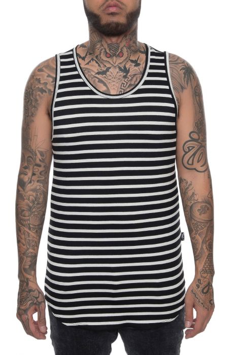 The Maritime Striped Tank in Black and White