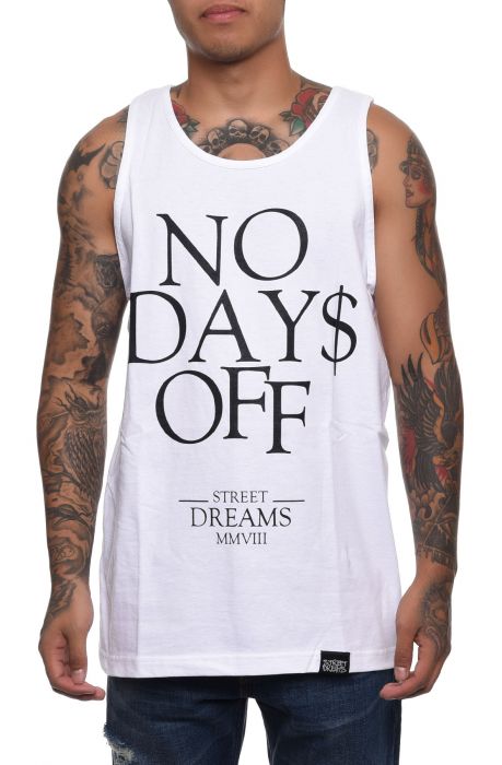 No Days Off Tank in White