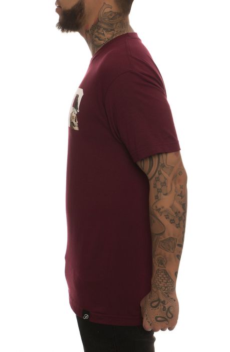 The Raven Tee in Burgundy