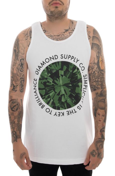 The Simplicity Tank in White & Green