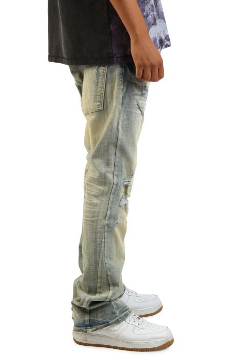 REBEL MINDS Core Stacked Flare Jean A00-43435VNTG - Karmaloop