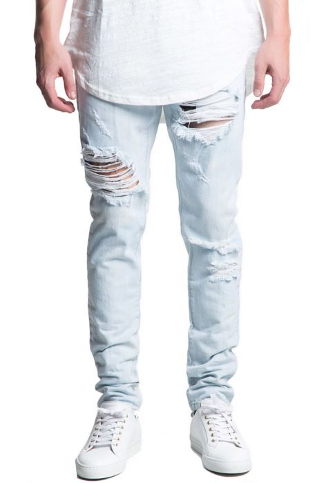 The Strawberry Ripped Denim in Light Blue