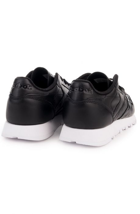 The Classic Leather Hype Metallic Sneaker in Black & White