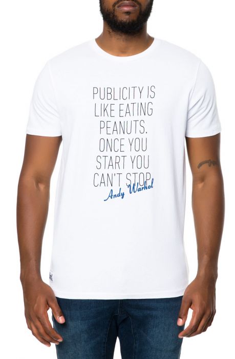 The Warhol Quote Tee in White & Blue