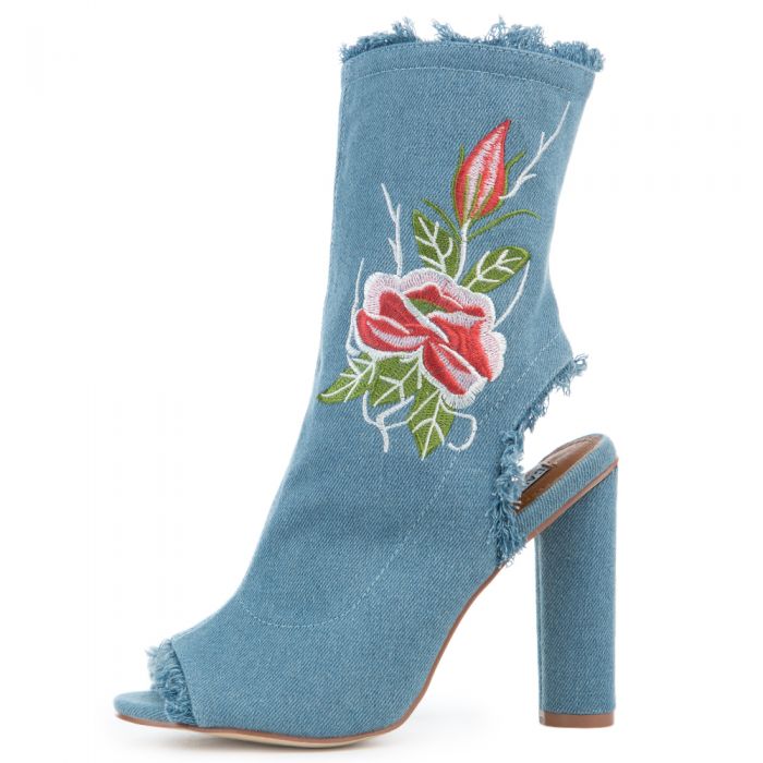 CAPE ROBBIN Connie-53 Blue Booties Denim CONNIE-53/DENIM PLNDR