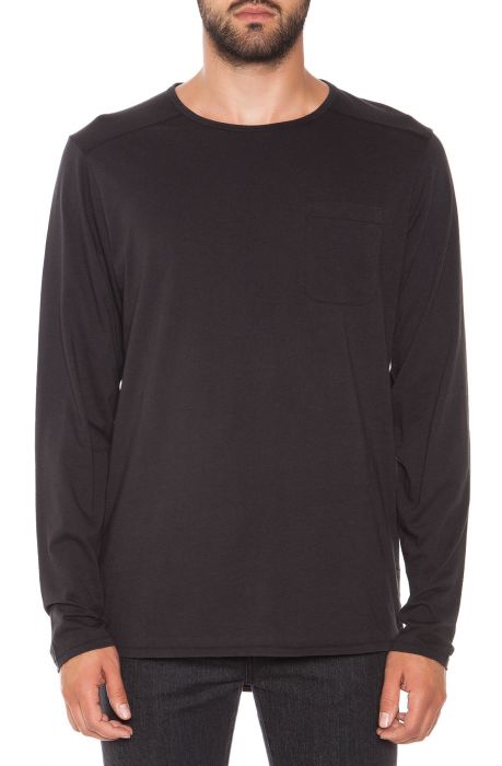 The Covert LS Extended Tee in Jet Black