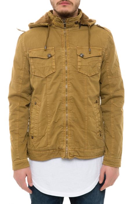 The Ranger Hooded Twill Jacket in Camel
