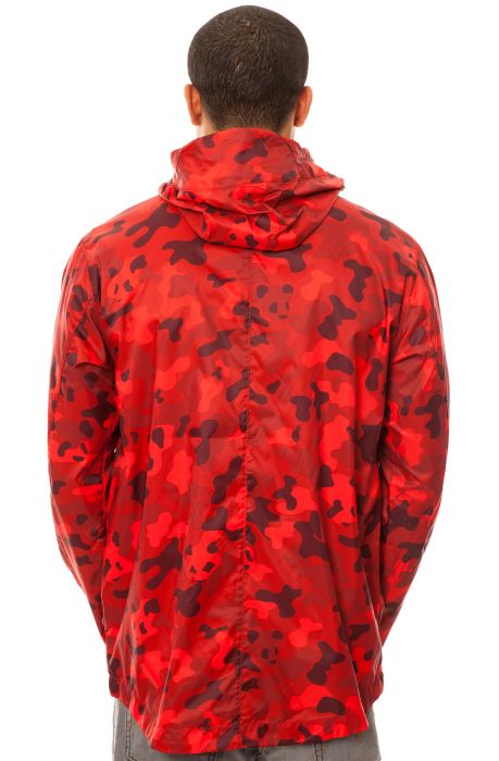 LRG Core Collection Jacket Core Collection Windbreaker Panda Camo Red