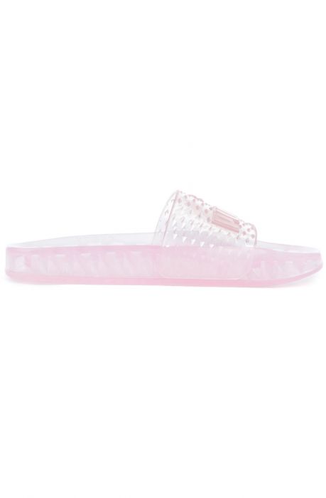 The Puma x Fenty Jelly Slides in Prism Pink
