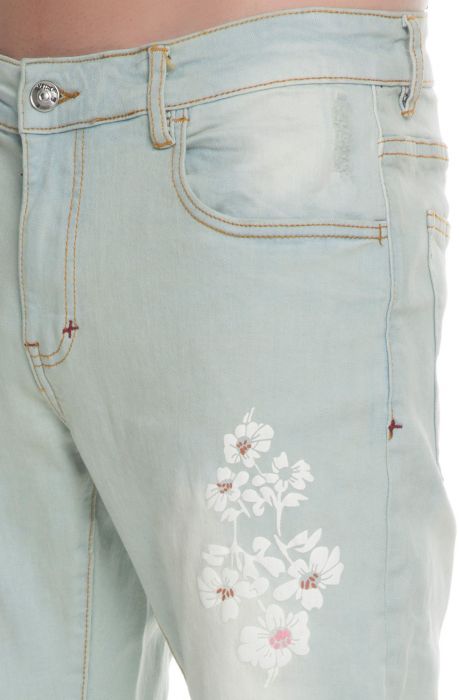 The Cria Denim Jeans in Sandwash Floral