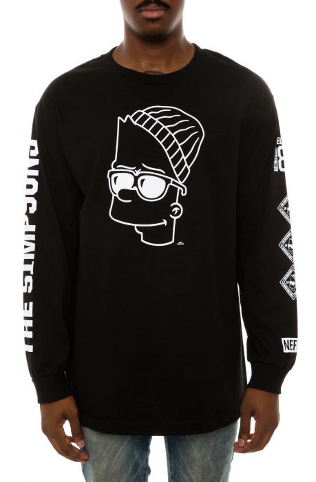 The NEFF x Simpsons Steezy Bart LS Tee in Black