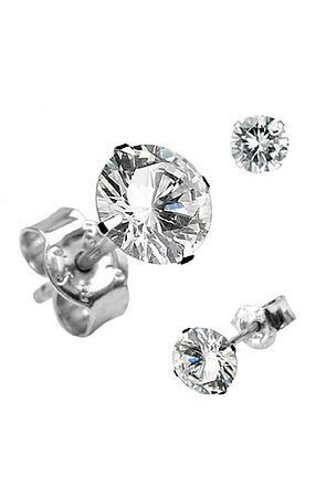 The Silver Martini Stud - Clear