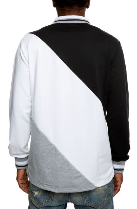 LE TIGRE CORP. Beacon Rugby Shirt LT-226-BLK-WHT-GRY - Karmaloop