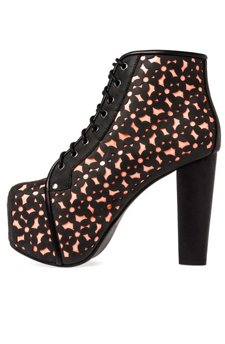 The Lita Daisy in Black Washed and Orange Glow