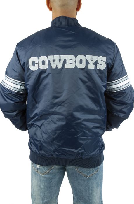 Dallas Cowboys Mens Jacket Mitchell & Ness 4th & Inches Satin