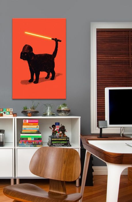 The Darth Vader Cat Gallery Wrapped Canvas Print 18 x 12 in Multi
