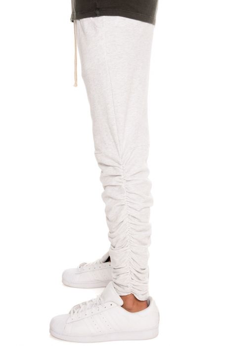 The Rouched Leg Jogger Sweatpants in Athletic Heather