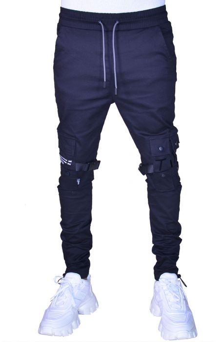 THE HIDEOUT CLOTHING Sp20-12 - Electric Cargo Pants Joggers (Black ...