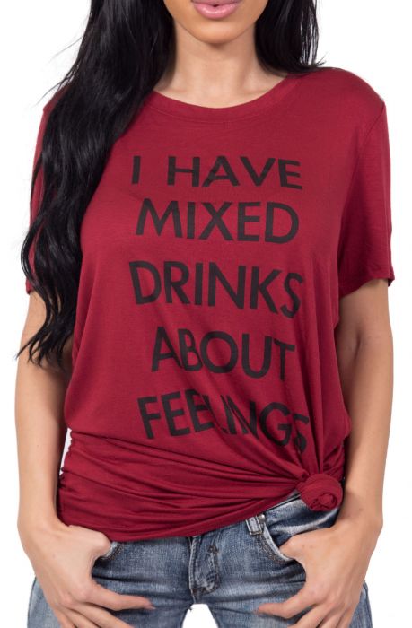 Mixed Drinks Graphic Tee in Red