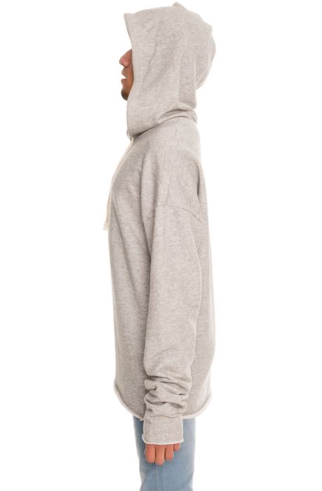 The Sergey Cropped Box Fit Hoodie in Grey