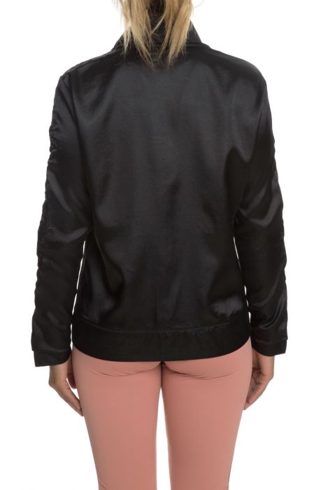 The Satin Lux T7 Jacket in Black