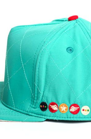 Quilted Strapback - Turquoise