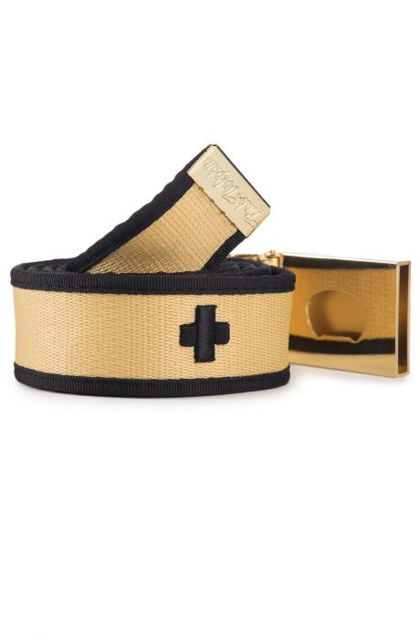 The Embroidered Cross Belt in Yellow