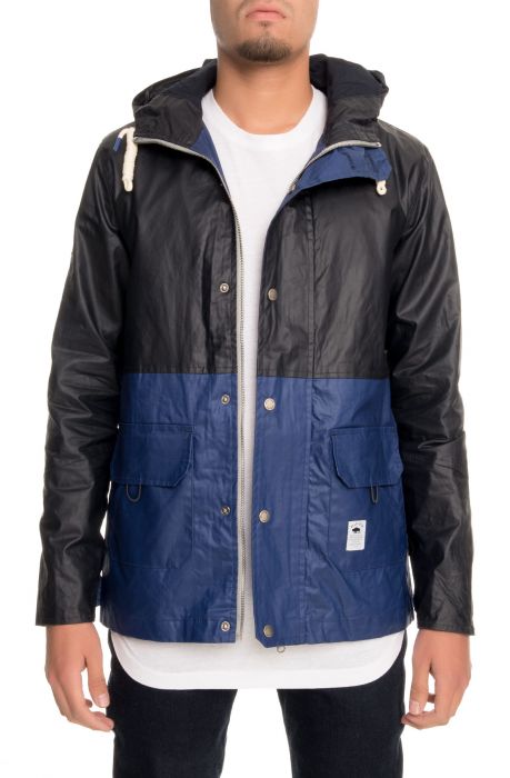 The Color Block Fisherman Jacket in Navy and Royal