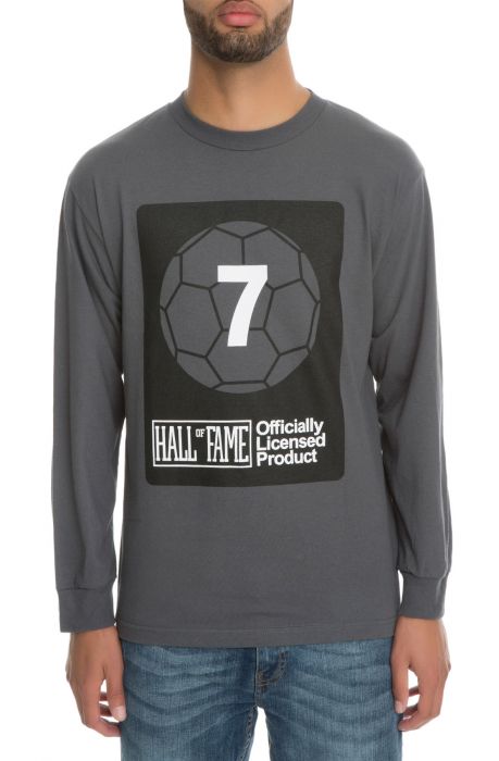 The Goalie Long Sleeve Tee in Charcoal