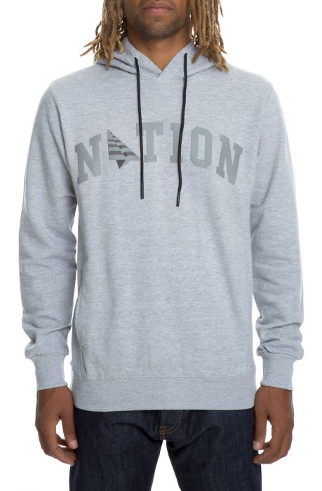 The Tonal Nation Hoodie in Heather Grey