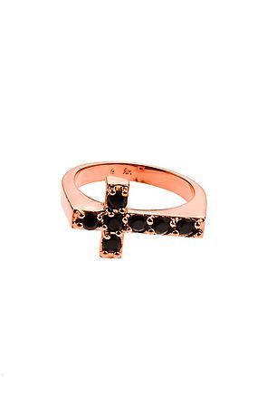 The Crucis Ring - Rose Gold & Black