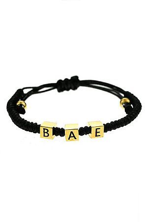 The Bae Bead Bracelet in Black & Gold