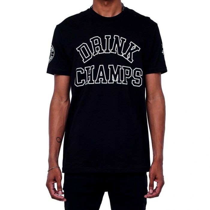 The Drink Champs Varsity T-Shirt in Black