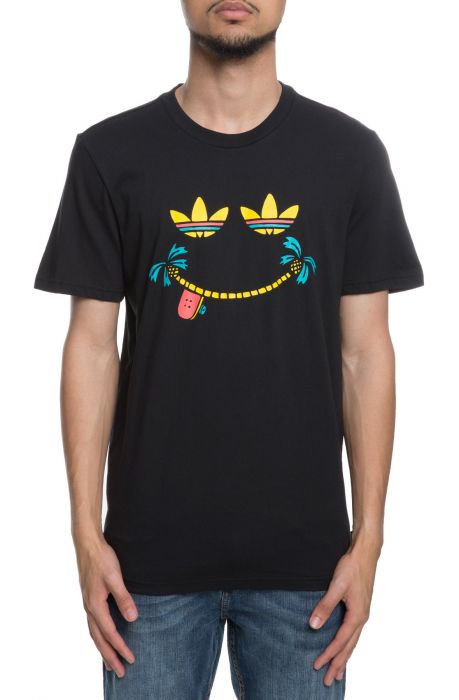 The Island Delight Tee in Black, Yellow, Scarlet and Green