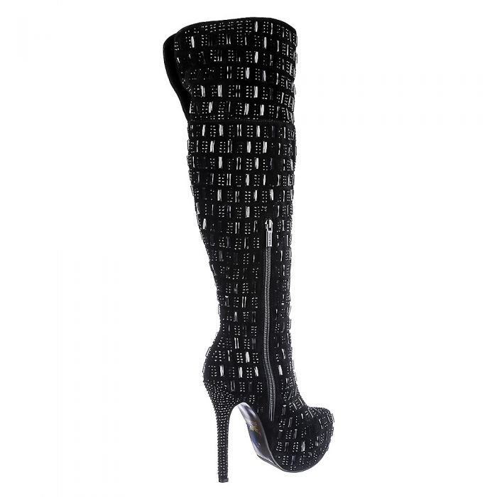 Women's Studded Platform Boot Sexy-02