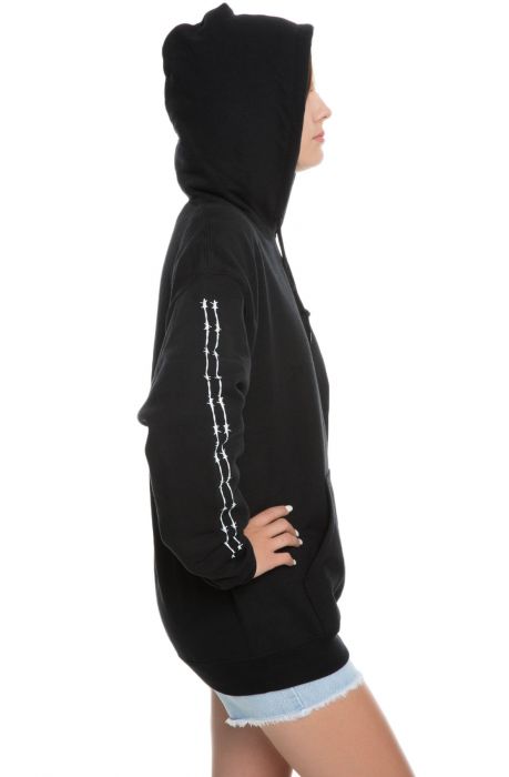 The On The Wire Pullover Hoodie in Black