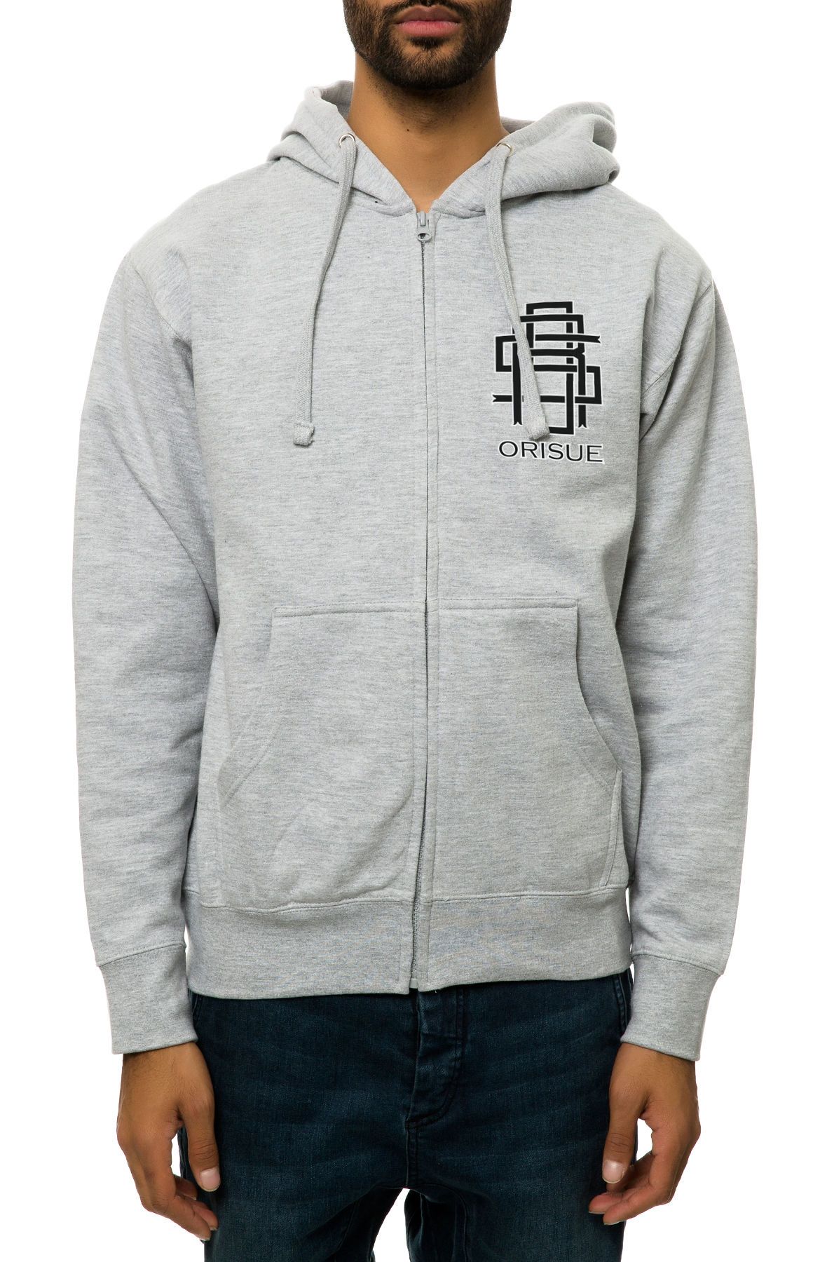 heather gray zip up hoodie