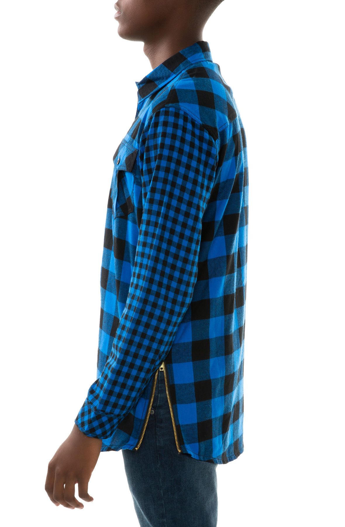 plaid zipper shirt