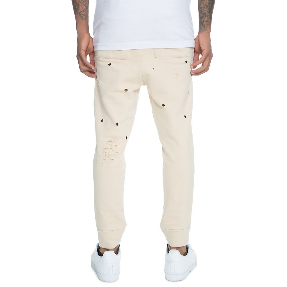 white khaki joggers