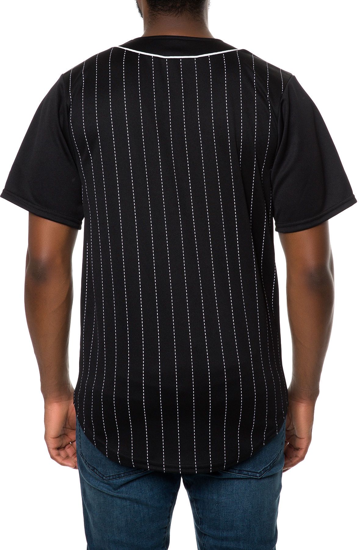Civil Shirt Pin Stripe Baseball Jersey Black