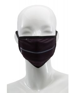 Zipper Face Mask in Black