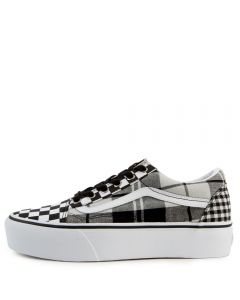 patent plaid old skool platform