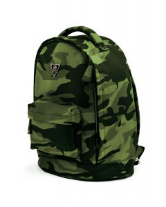 Mint Camo Leather Backpack Olive