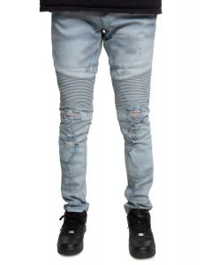 Allen Biker Denim in Light Indigo Wash