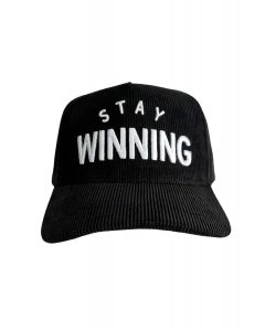 Stay Winning Corduroy Black Hat