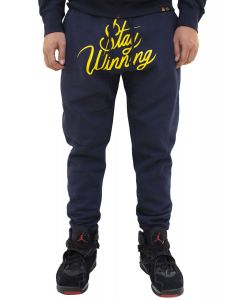 Stay Winning Script Navy/Yellow Joggers