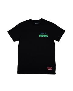 Stay Winning Black/Green/Blue Logo Puff Print Tee