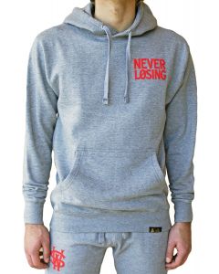 Stay Winning Never Losing Grey/Red Hoodie